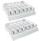 Azar Displays Clear 6 Compartment Divider Bin Cosmetic Tray with Pushers - 6 Slots per Tray, 2-Pack 225830-6COMP-CLR-2PK - alternate 1